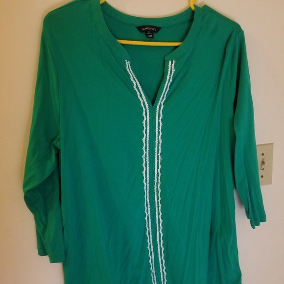 Lands' End Tops - Land's End embroidered tunic top